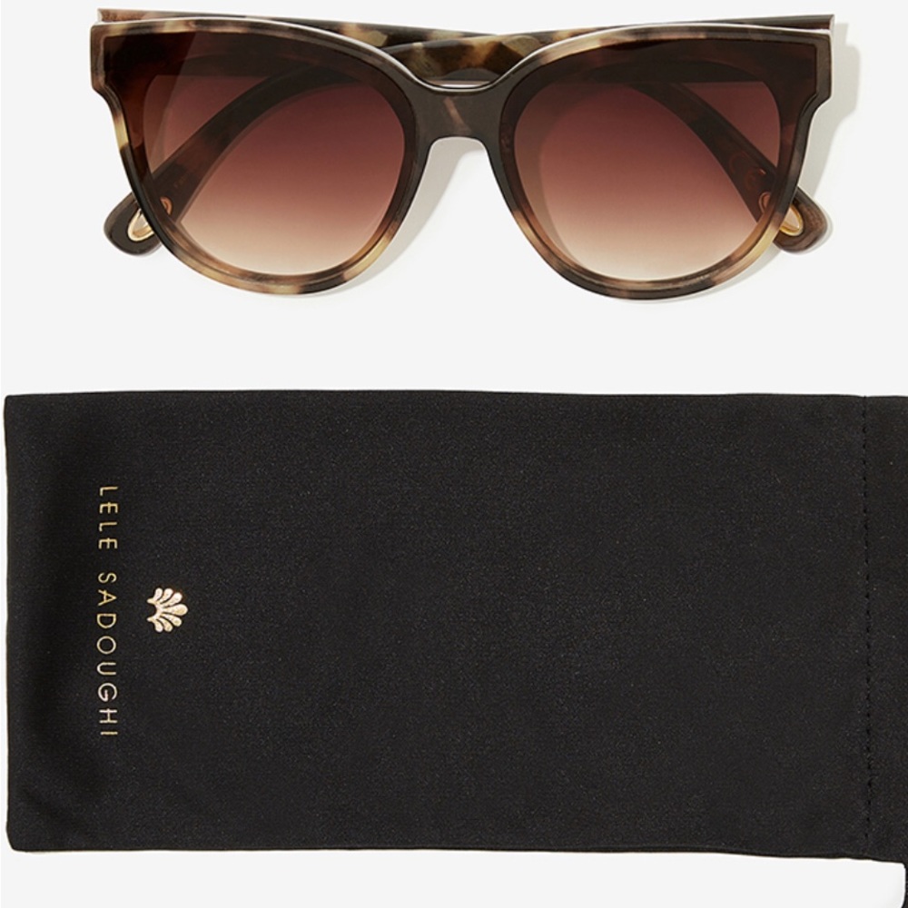 Lele Sadoughi Brooklyn Tortoise Sunglasses